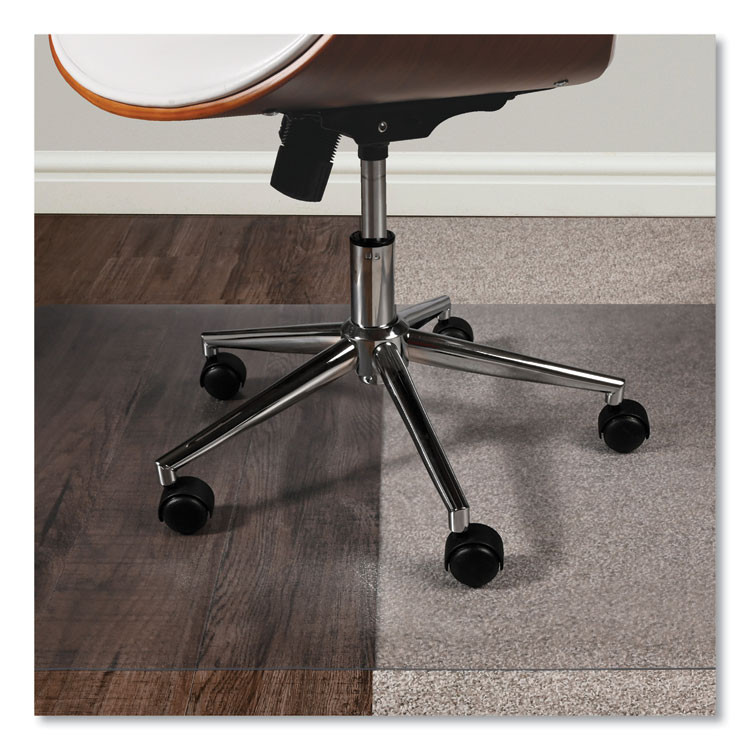 DEFLECTO CORPORATION CM23140SPR6C SuperGrip Chair Mat for Flat to Low Pile Carpeted and Hard Floors, Rectangular, 48" x 36", Clear, Ships Rolled