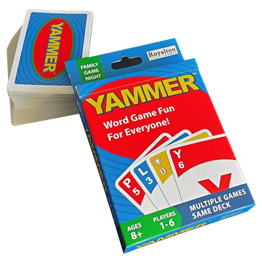 PRAIRIE CITY LIMITED DBA ROYALTON Yammer® Word Card Game, Fun Family Word Game for Adults, Kids, Game Night, 1-6 Players, Ages 8+