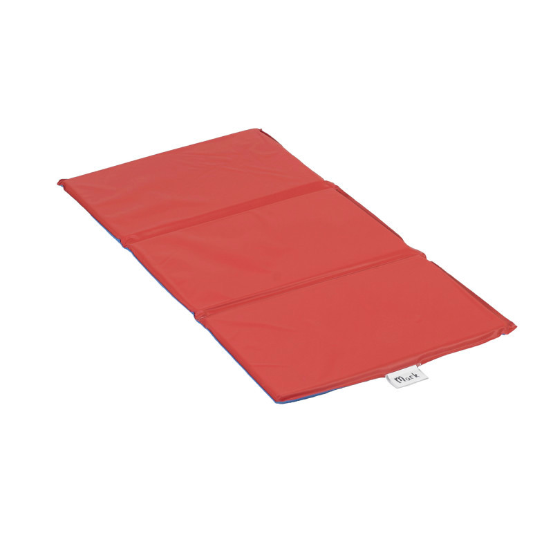 CHILDRENS FACTORY Angeles 1" Infection Control 3 Section Folding Rest Mat - Red/Blue