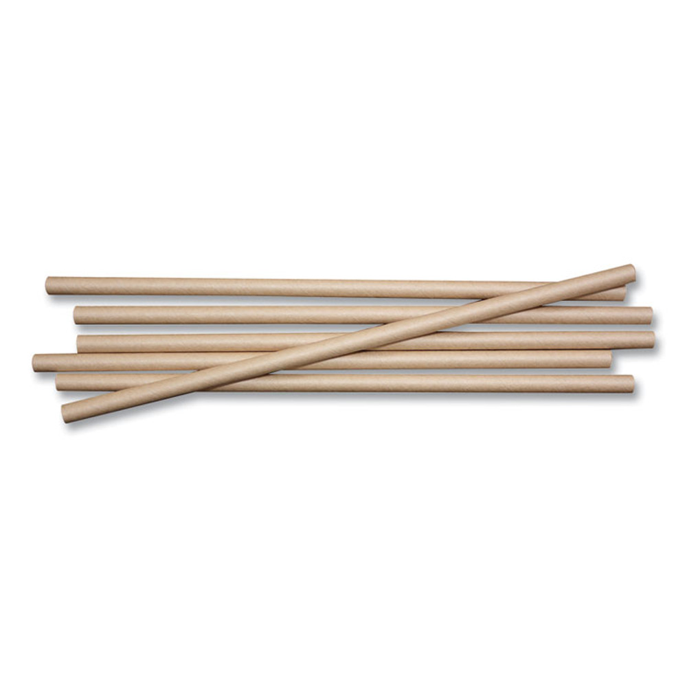 WORLD CENTRIC STPA8K Sustainable Kraft Paper Straws, 8", 6,000/Carton