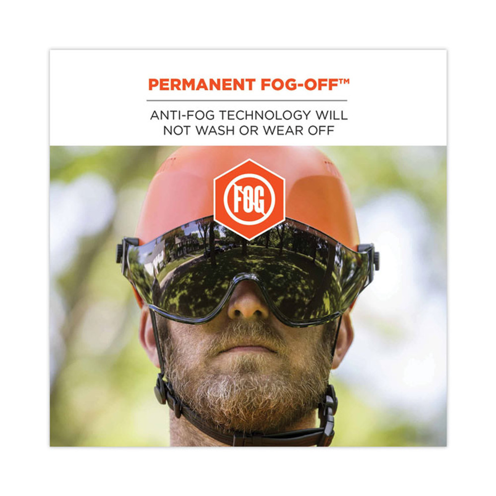 TENACIOUS HOLDINGS, INC. ergodyne® 60209 Skullerz 8991 Safety Helmet Visor, Polycarbonate, 6 x 12 x 4, Smoke