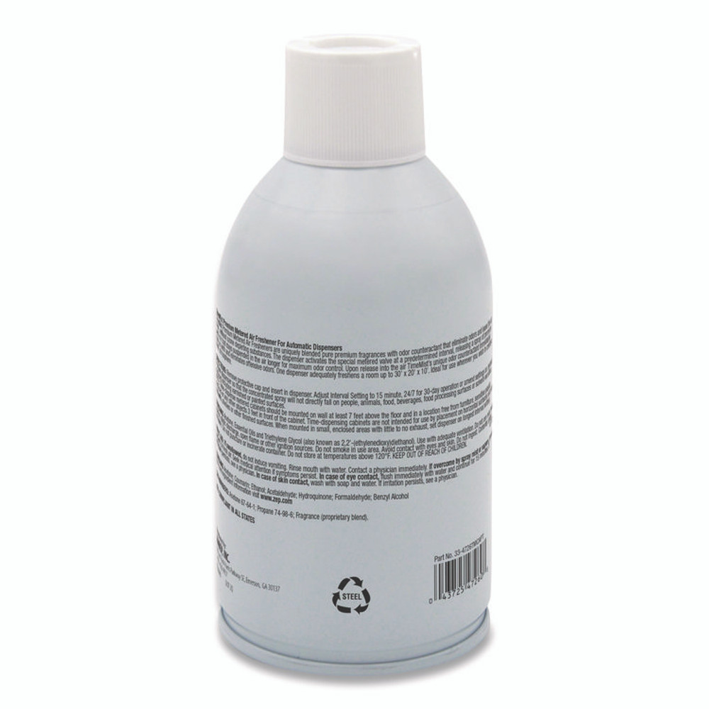 ZEP INC. TimeMist® 1042737 Premium Metered Air Freshener Refill, Vanilla Cream, 5.3 oz Aerosol Spray, 12/Carton