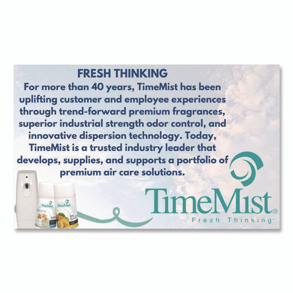 ZEP INC. TimeMist® 1042737 Premium Metered Air Freshener Refill, Vanilla Cream, 5.3 oz Aerosol Spray, 12/Carton