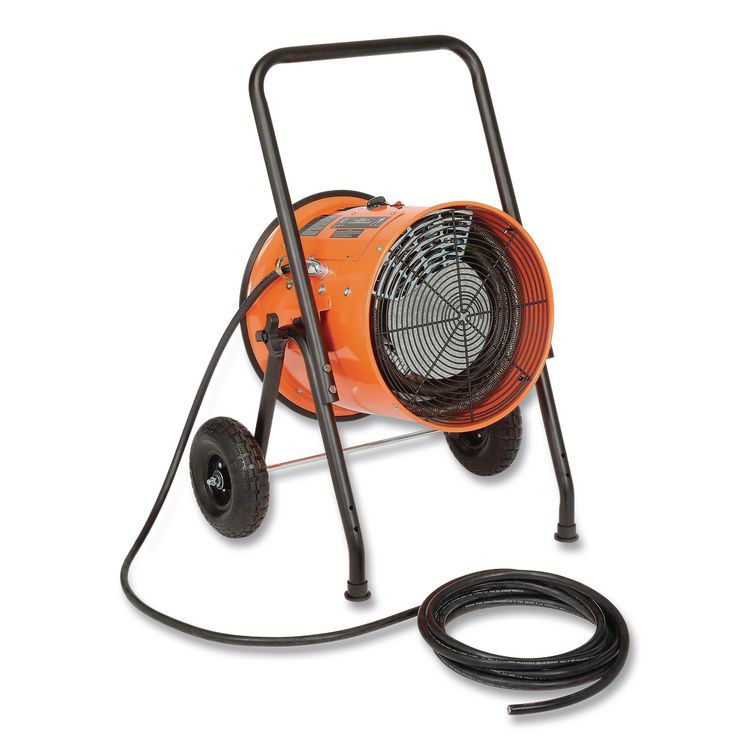 GLOBAL INDUSTRIAL 653672 Portable Salamander Heater with Adjustable Thermostat, 480 V, 15,000 W, 21.59 x 28 x 38.5, Orange
