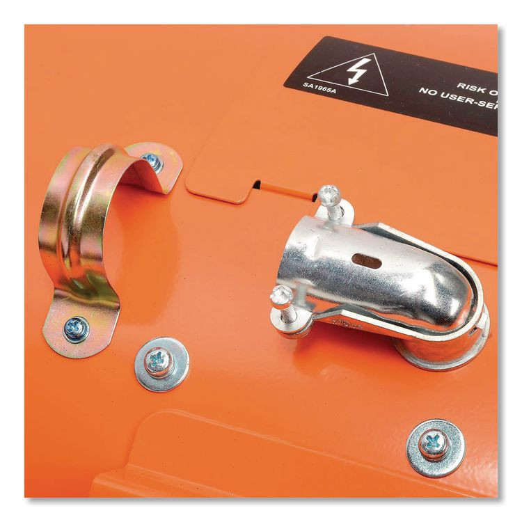 GLOBAL INDUSTRIAL 653672 Portable Salamander Heater with Adjustable Thermostat, 480 V, 15,000 W, 21.59 x 28 x 38.5, Orange