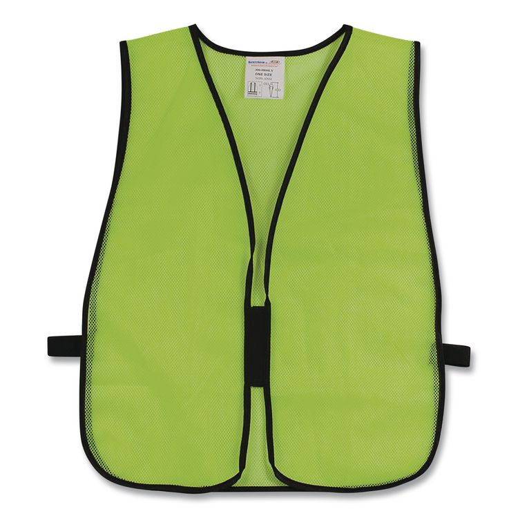 PROTECTIVE INDUSTRIAL PRODUCTS INC PIP 3000800LY Hook and Loop Safety Vest, One Size Fits Most, Lime