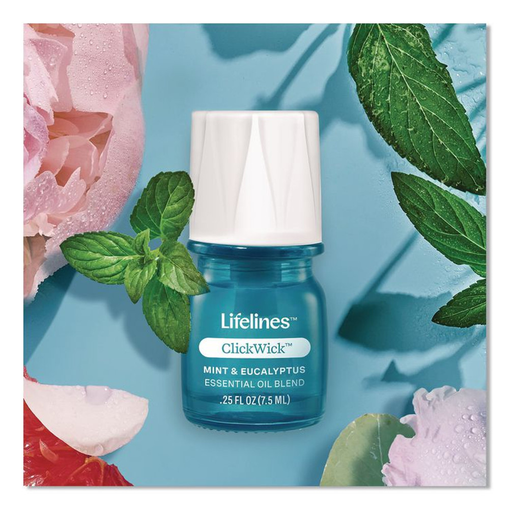 LIFELINES 110455 ClickWick Essential Oil Replacements, Crisp Mountain Air, Walk in the Woods, 0.25 oz, 2/Pack