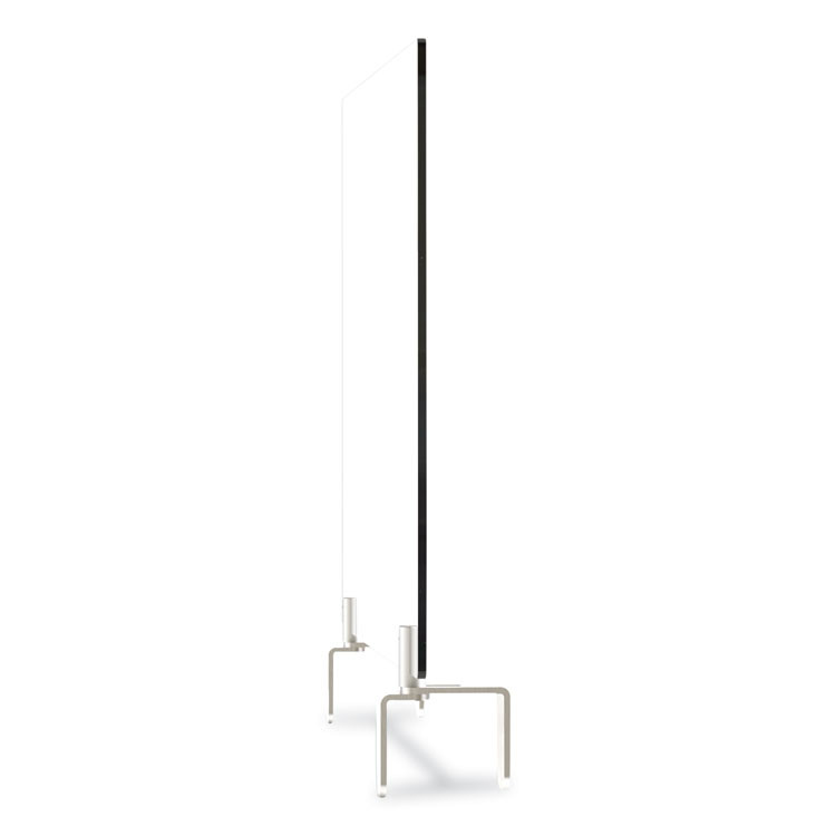 GHENT MANUFACTURING, INC PEC2429A Clear Partition Extender with Attached Clamp, 29 x 3.88 x 24, Thermoplastic Sheeting