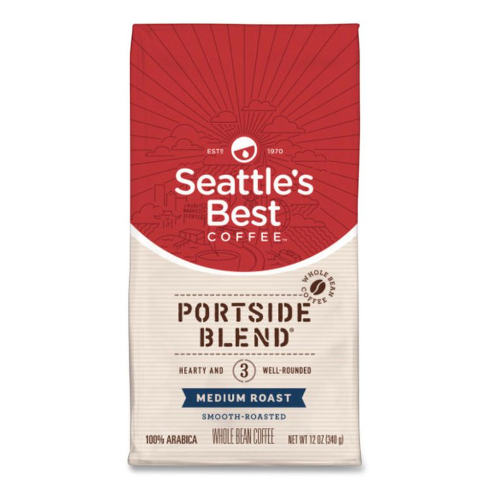 SEATTLE'S BEST COFFEE, LLC 11008570EA Level 3 Whole Bean Coffee, 12 oz Pack, 6/Carton