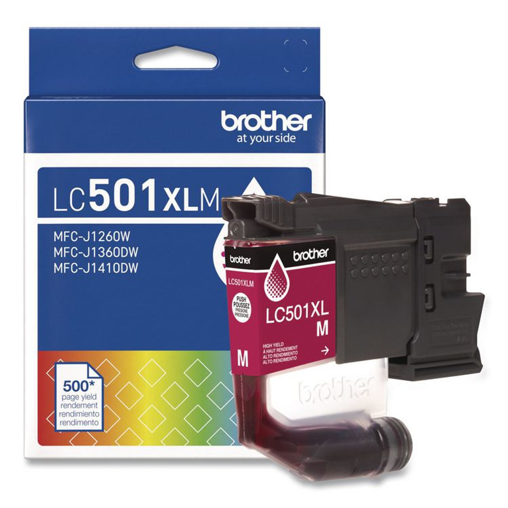 BROTHER INTL. CORP. LC501XLMS LC501XLMS High-Yield Ink, 500 Page-Yield, Magenta