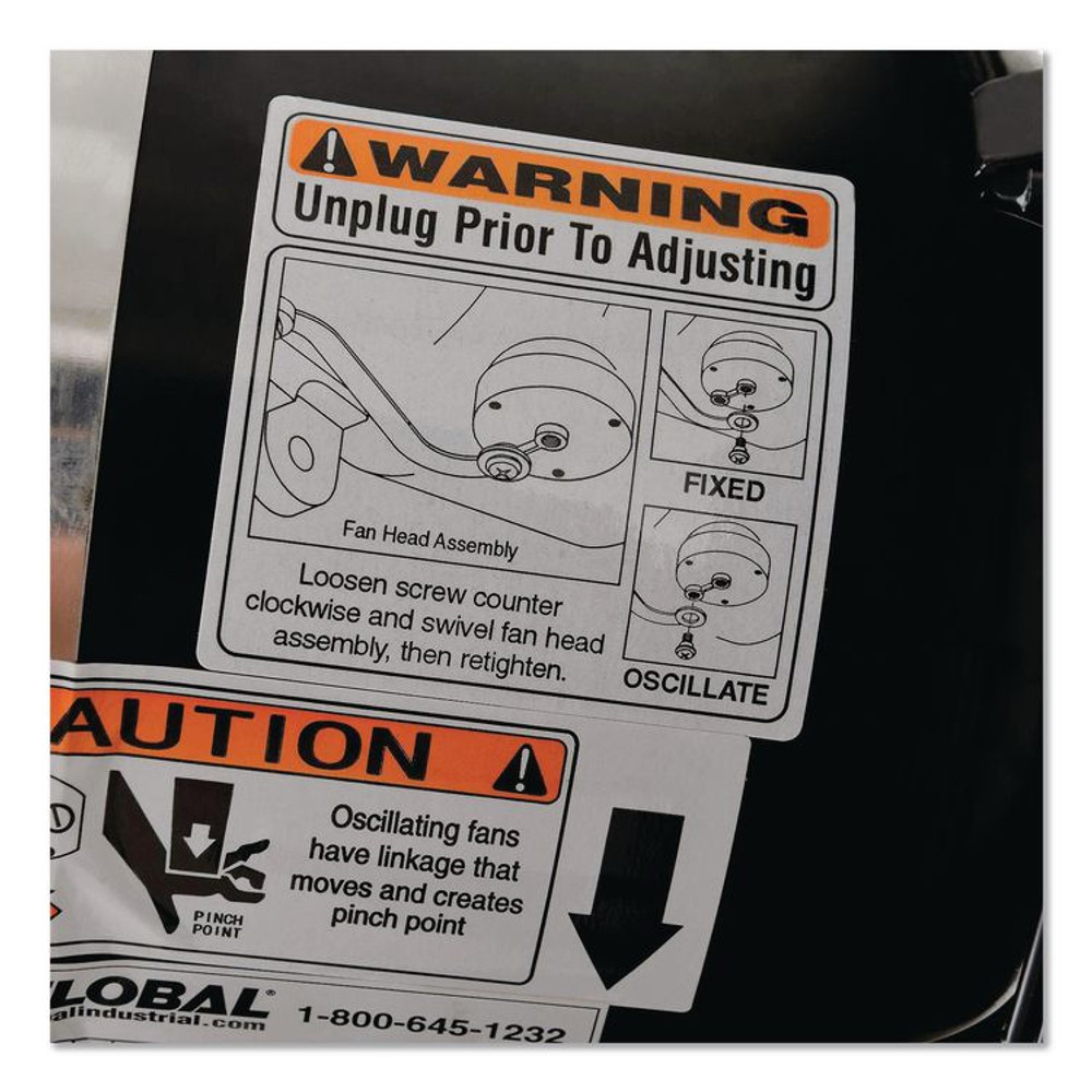 GLOBAL INDUSTRIAL 292450 2-Speed Oscillating Outdoor Rated Wall Mount Fan, 24"