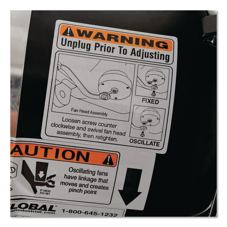 GLOBAL INDUSTRIAL 292450 2-Speed Oscillating Outdoor Rated Wall Mount Fan, 24"