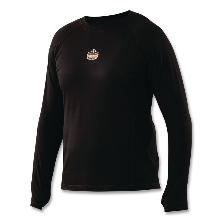 TENACIOUS HOLDINGS, INC. ergodyne® 40208 N-Ferno 6435 Midweight Long Sleeve Base Layer Shirt, 4X-Large, Black