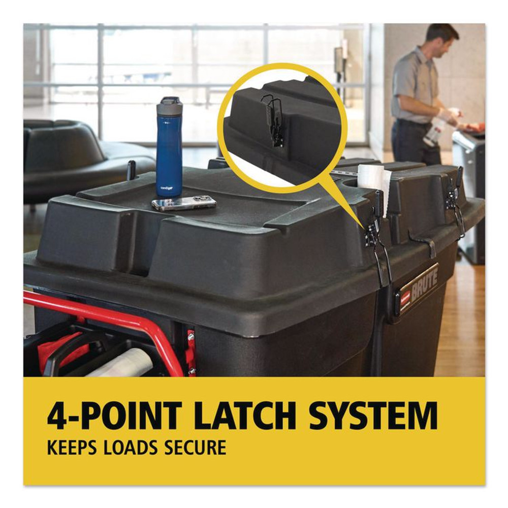 RUBBERMAID COMMERCIAL PROD. 2221457 BRUTE Rotomolded Tilt Truck Lid, 35.01 x 70.7 x 9.5, Black