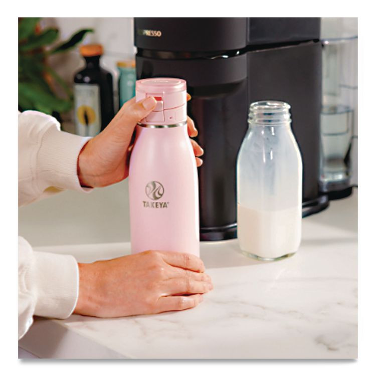 TAKEYA USA CORPORATION 52207 Traveler Stainless Steel Vacuum Insulated Travel Mug, 17 oz, Blush
