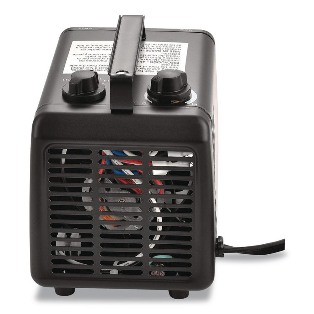 GLOBAL INDUSTRIAL 246099 Portable Heater, 1,500 W, 5.31 x 7.12 x 4.93, Black