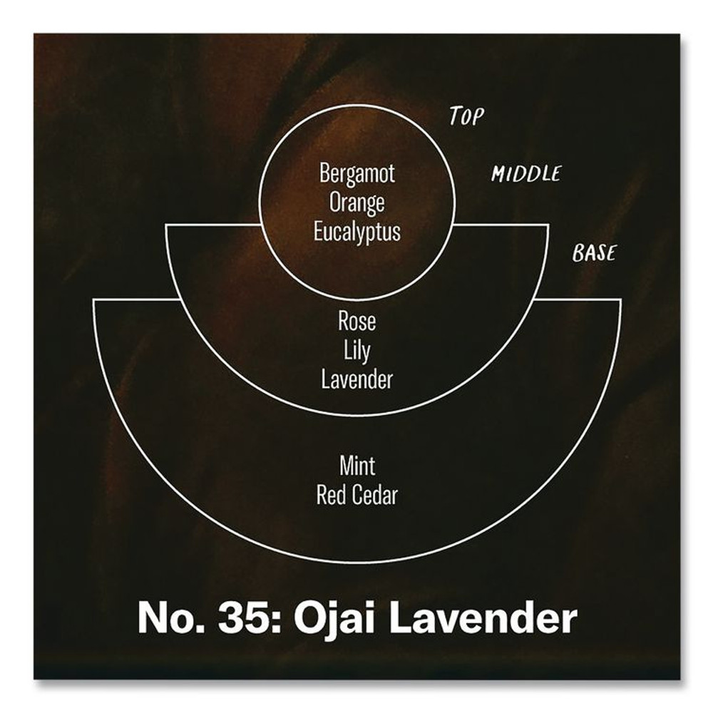 P.F. CANDLE CO. SC35 Ojai Lavender Soy Candle, 40 to 50 Hours Burn Time, 2.9 d x 3.5 h, 7.2 oz, Amber