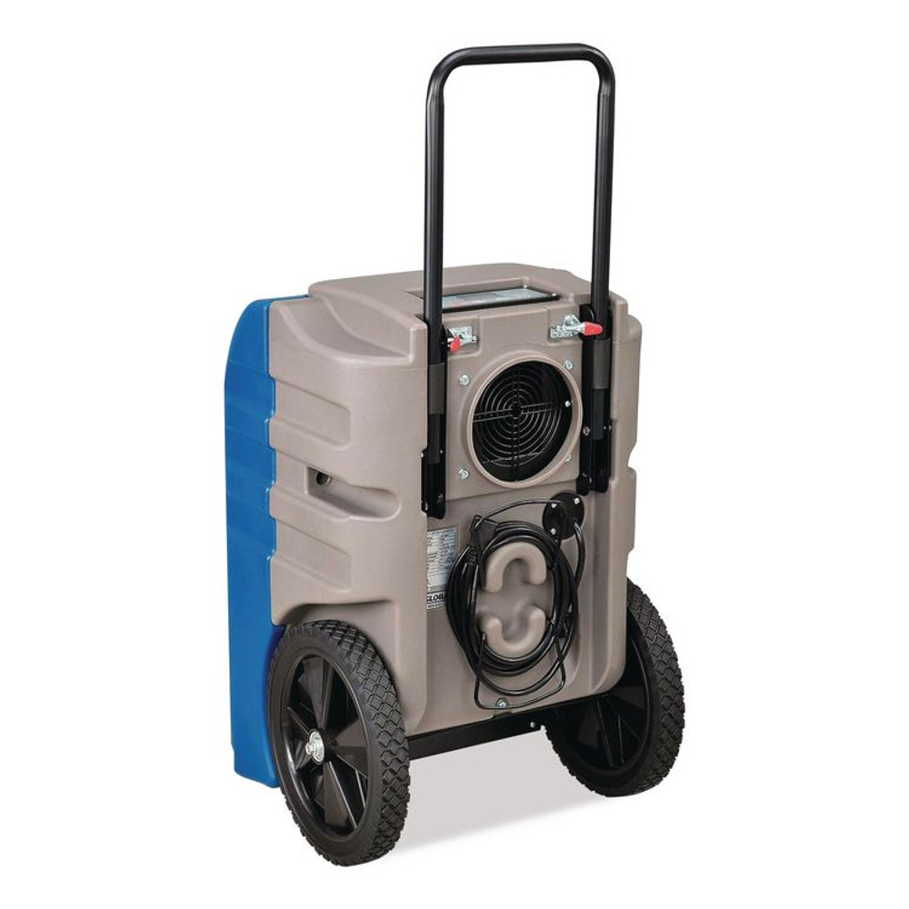 GLOBAL INDUSTRIAL 653660 Low Grain Refrigerant Dehumidifier with Pump, 75 Pints, 18 x 20 x 20, Blue