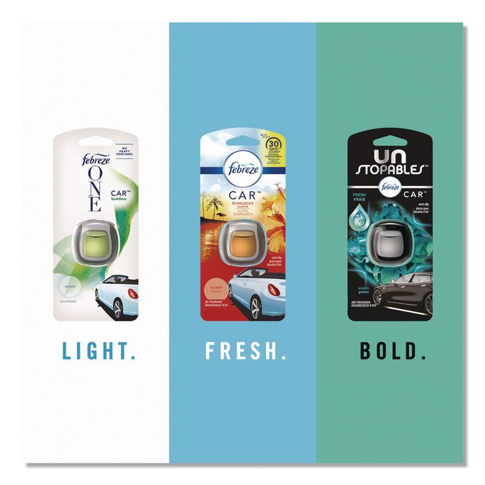 PROCTER & GAMBLE Febreze® 811131 CAR Air Freshener, Linen and Sky, 2 mL, 2/Pack