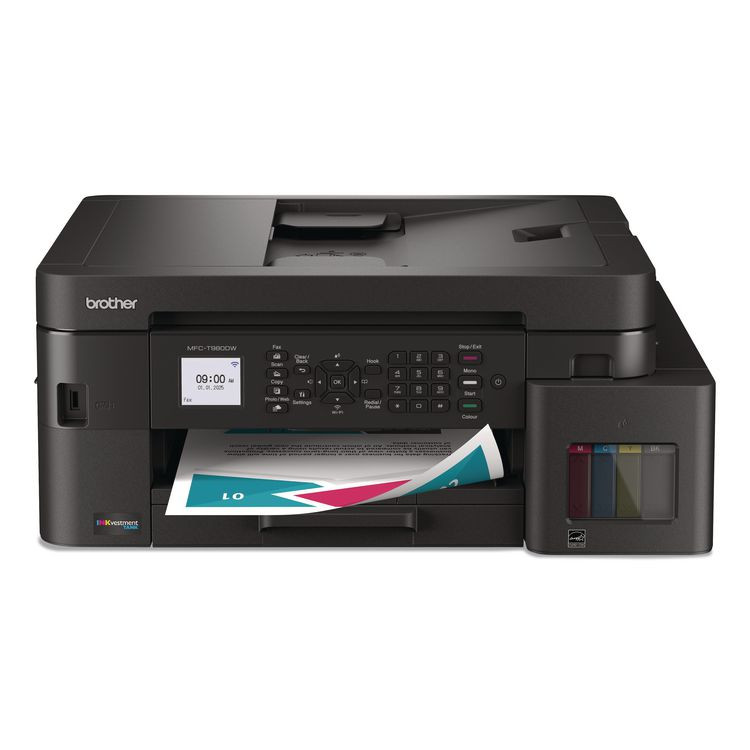 BROTHER INTL. CORP. MFCT980DW MFCT980DW INKvestment Tank 980 Wireless and Ethernet Color Inkjet All-in-One Printer, Copy/Fax/Print/Scan