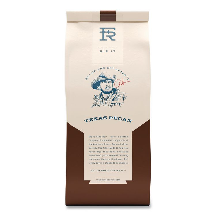 FREE REIN LLC FRE36366 Free Rein Ground Coffee, Texas Pecan, 12 oz Bag