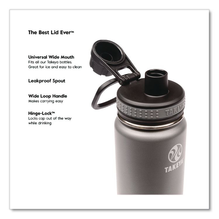 TAKEYA USA CORPORATION 50045 Originals Stainless Steel Vacuum Insulated Water Bottle, 24 oz, Graphite
