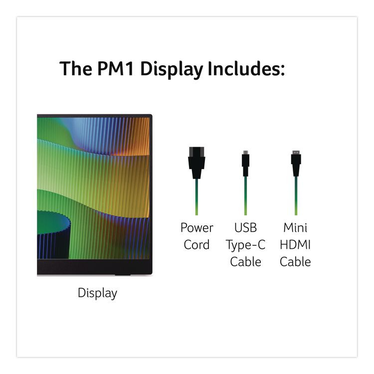 ACER AMERICA PM161QBBMIUU PM161Q FHD LED Portable Business Monitor, 15.6" Widescreen, IPS Panel, 1920 Pixels x 1080 Pixels