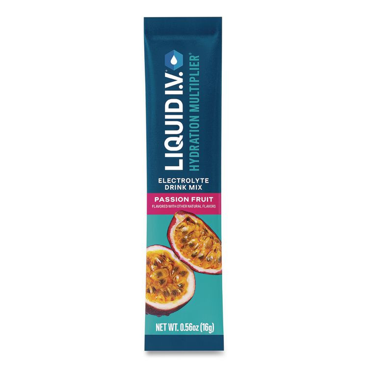UNILEVER LIQUID I.V.® EHC47496 Hydration Multiplier, Passion Fruit, 0.56 oz Stick, 15/Pack