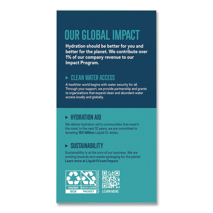 UNILEVER LIQUID I.V.® EHC47496 Hydration Multiplier, Passion Fruit, 0.56 oz Stick, 15/Pack