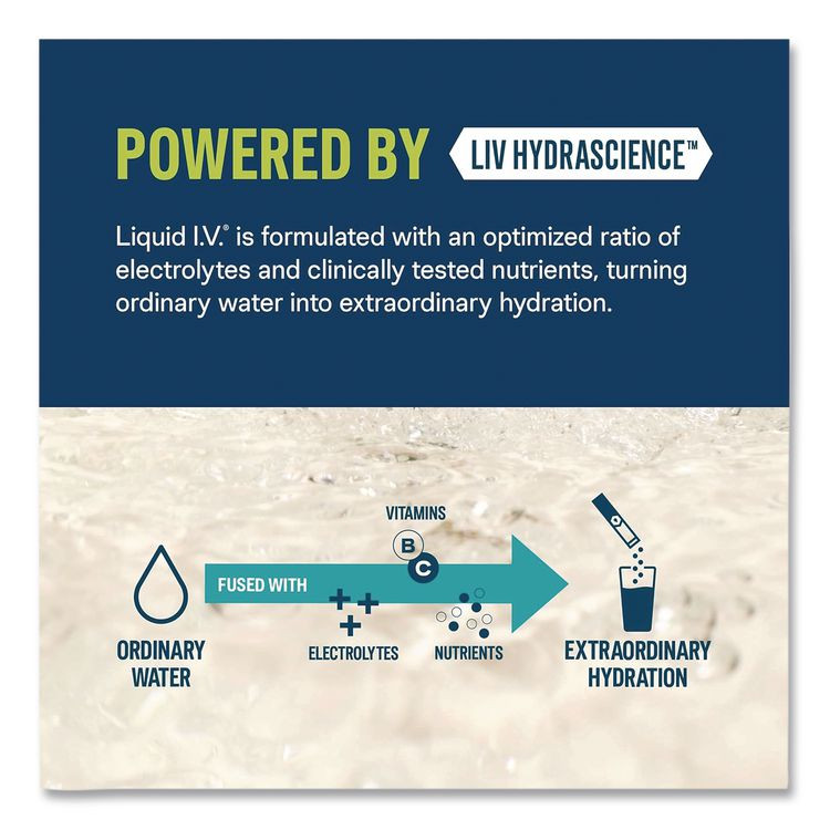 UNILEVER LIQUID I.V.® EHC47496 Hydration Multiplier, Passion Fruit, 0.56 oz Stick, 15/Pack