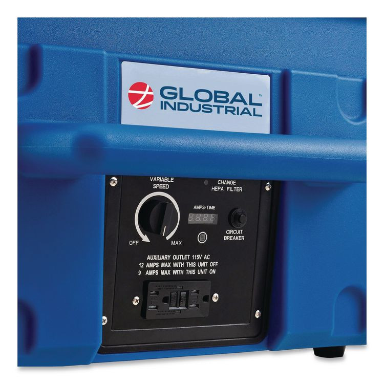 GLOBAL INDUSTRIAL 292938 Commercial Air Scrubber and Negative Air Machine with HEPA Filter, 3 Stage, 500 CFM, 115 V