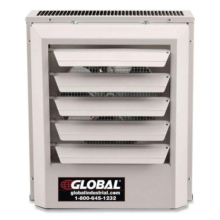 GLOBAL INDUSTRIAL 246725 Unit Heater, Horizontal or Vertical Downflow, 5,000 W, 14.13 x 8.5 x 16, White