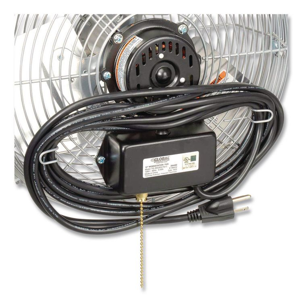GLOBAL INDUSTRIAL 294492 12" Industrial Workstation Fan, 1,855 CFM, 15 hp