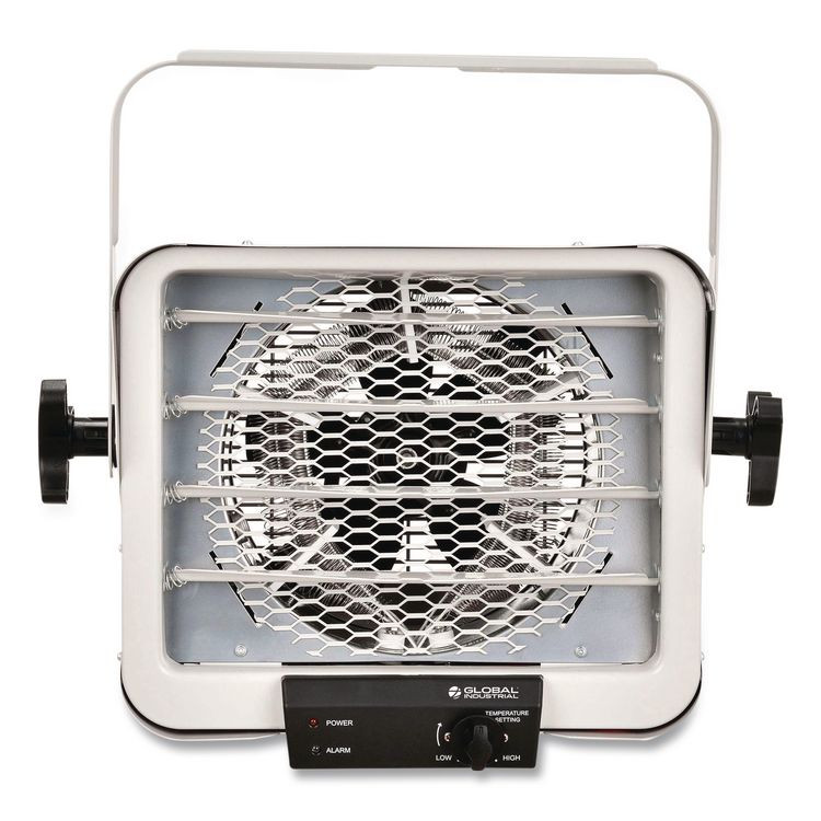 GLOBAL INDUSTRIAL 653577 Unit Heater, Horizontal Downflow, Multi-Watt, 5,000 W, 18.31 x 14.75 x 17.5, Gray