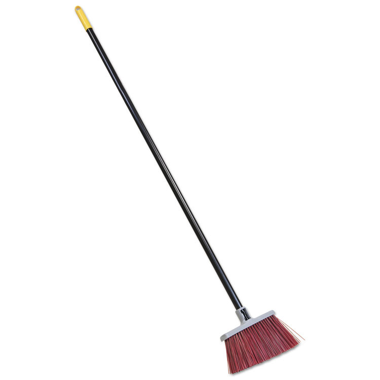 QUICKIE 7576ZQK Bulldozer Landscaper's Upright Broom, 14 x 54, Powder Coated Handle Red/Gray