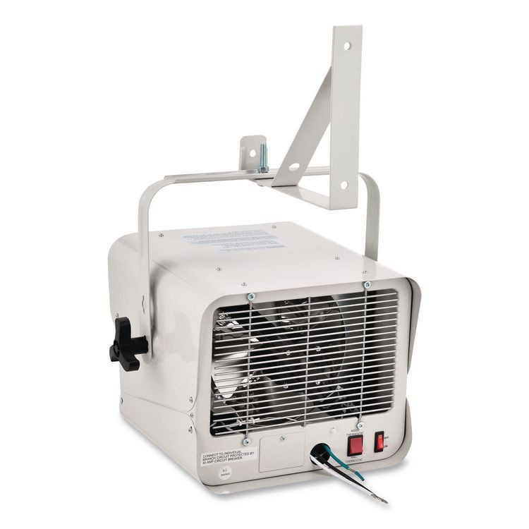 GLOBAL INDUSTRIAL 246726 Unit Heater Horizontal Downflow with Remote, 7,500 W, 14.68 x 15 x 12.5, White