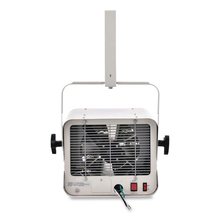 GLOBAL INDUSTRIAL 246726 Unit Heater Horizontal Downflow with Remote, 7,500 W, 14.68 x 15 x 12.5, White