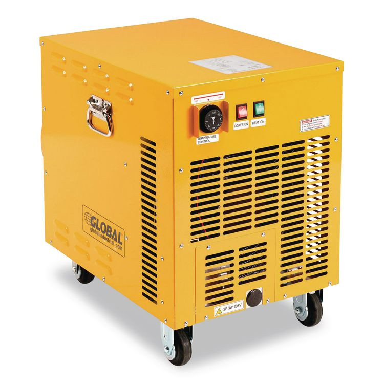 GLOBAL INDUSTRIAL 246552 Portable Electric Heater, 15,000 W, 16.62 x 24.5 x 23, Yellow