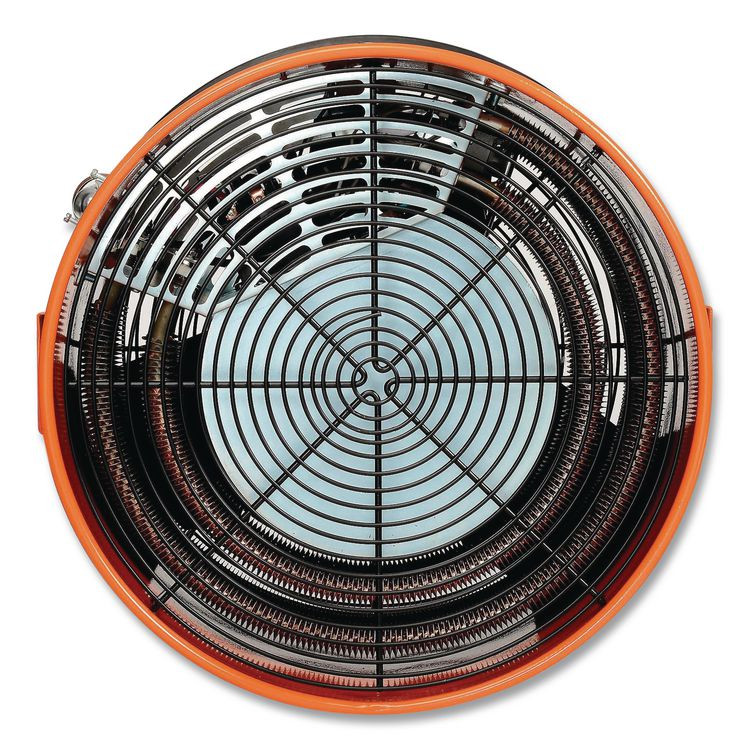 GLOBAL INDUSTRIAL 653569 Electric Salamander Heater with Adjustable Thermostat, 480 V, 15,000 W, 23.03 x 20 x 24.68, Orange