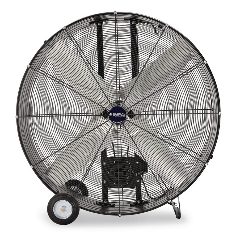 GLOBAL INDUSTRIAL 600555 48" Portable Drum Blower Fan, Black