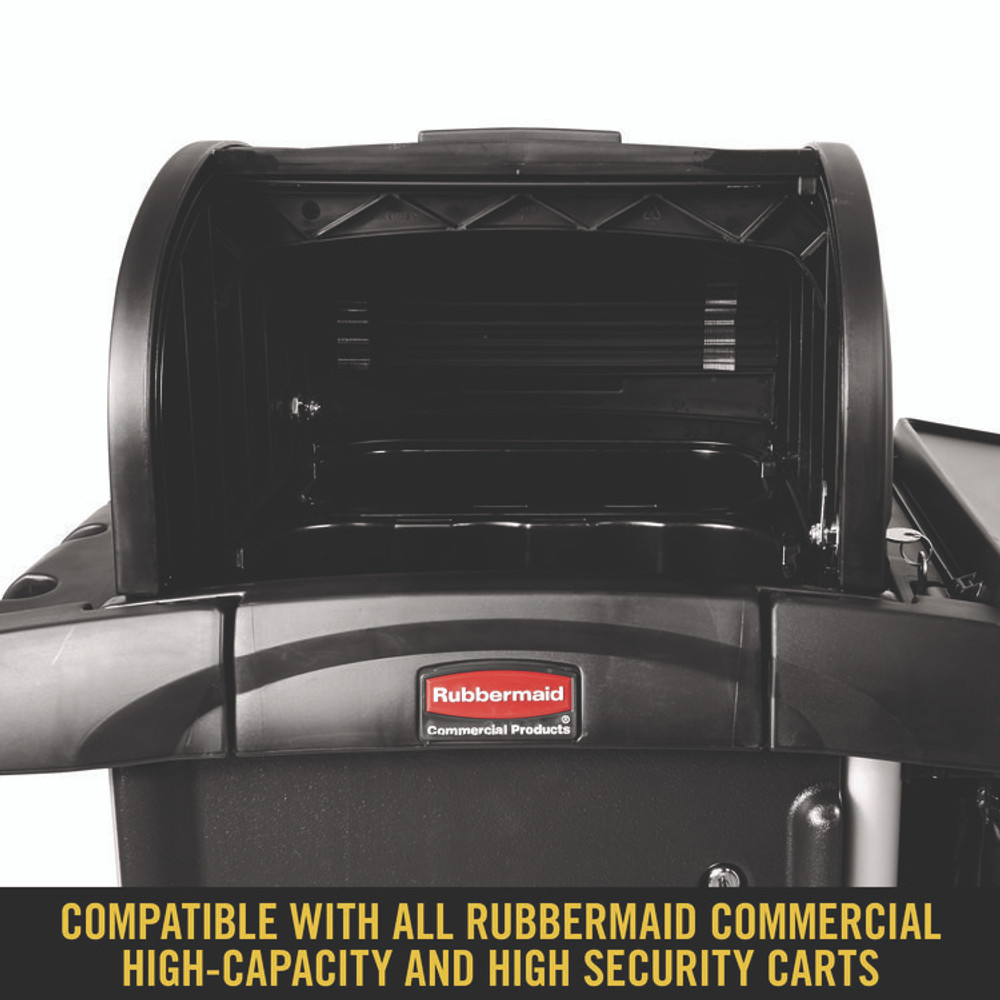 RUBBERMAID COMMERCIAL PROD. 9T86 BLA Locking Security Hood, 17.75w x 10.3h, Black