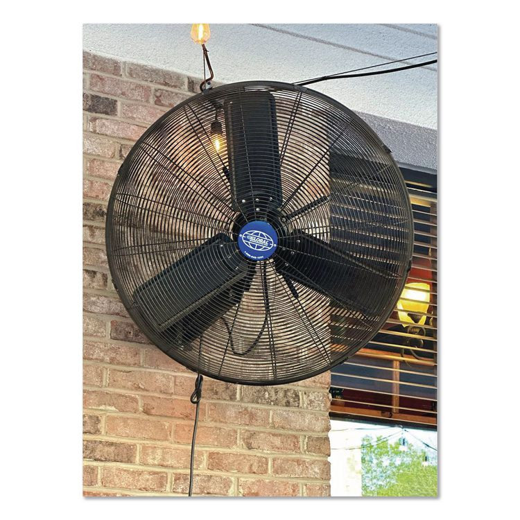 GLOBAL INDUSTRIAL 607050 Oscillating Wall Mount Fan, 3 Speed, 24"