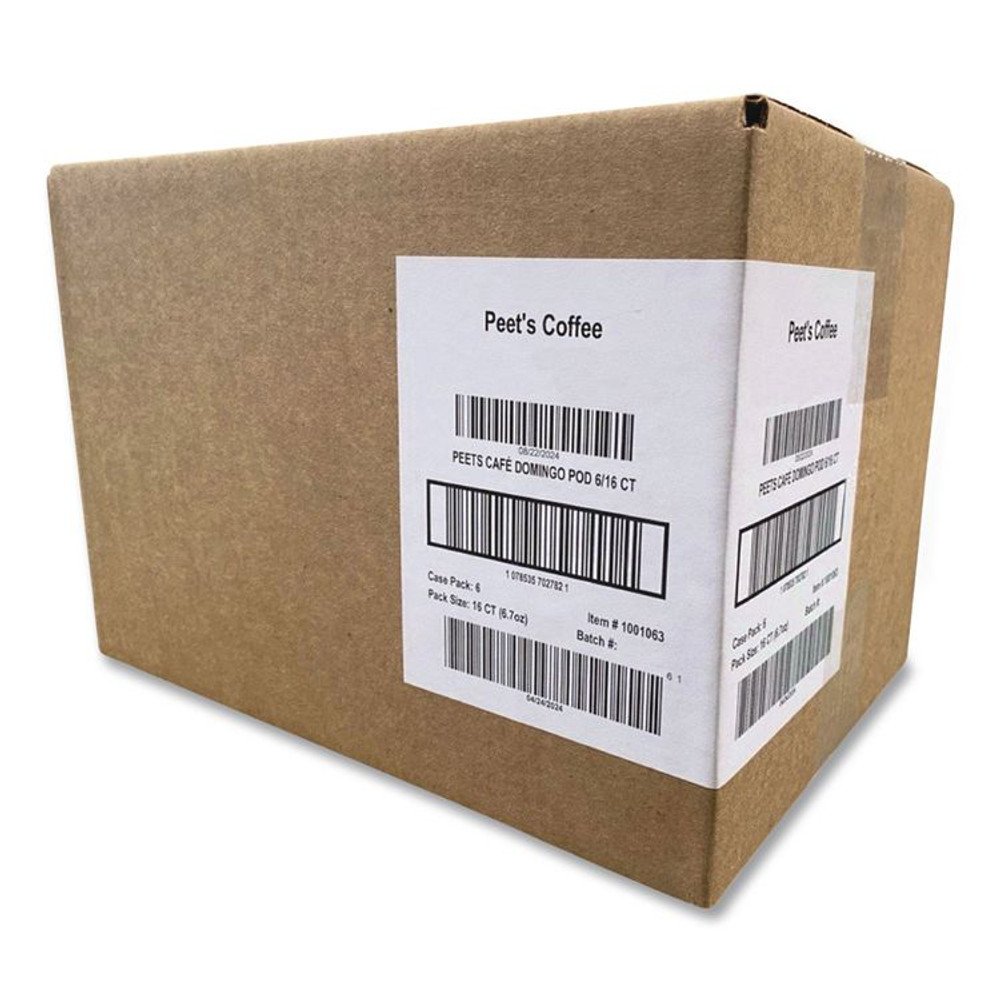PEETS Peet's Coffee & Tea® PCE02782 Cafe Domingo Soft Pods, 16/ Box, 6 Boxes/Carton