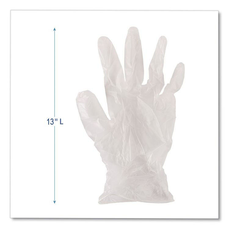 BOARDWALK 365XXLBX General Purpose Vinyl Gloves, Powder-Free, XX-Large, 2.6 mil Thick, 9.5" Long, Clear, 100/Box