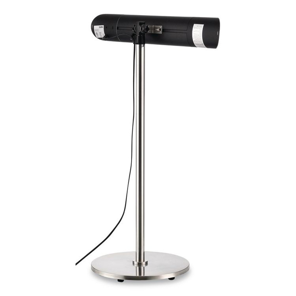 GLOBAL INDUSTRIAL 246722 Infrared Patio Heater Free Standing with Remote Control, 1,500 W, 35.38 x 5.13 x 42 to 82, Black