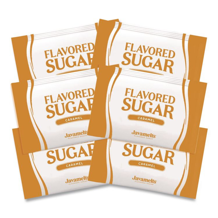 JAVAMELTS JMT39641 Flavored Sugar, Caramel, 0.08 oz Packet, 1,000/Carton