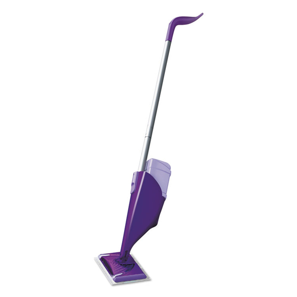 PROCTER & GAMBLE Swiffer® 92811KT WetJet Mop, 11 x 5 White Cloth Head, 46" Purple/Silver Aluminum/Plastic Handle