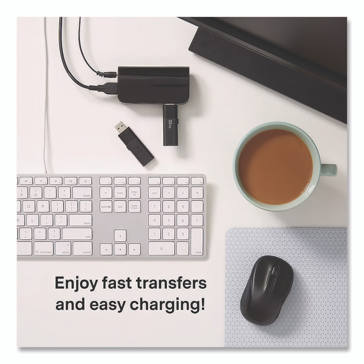 NXT TECHNOLOGIES 24400020 USB 3.0 Hub, 4 Ports, Black