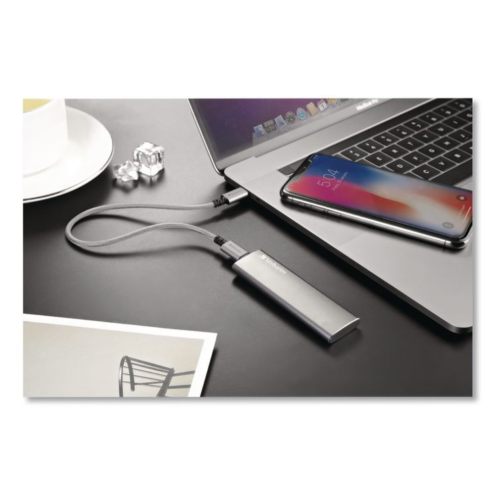 VERBATIM CORPORATION 47454 Vx500 External Solid State Drive, 2 TB, USB 3.2 Gen 2, Space Gray