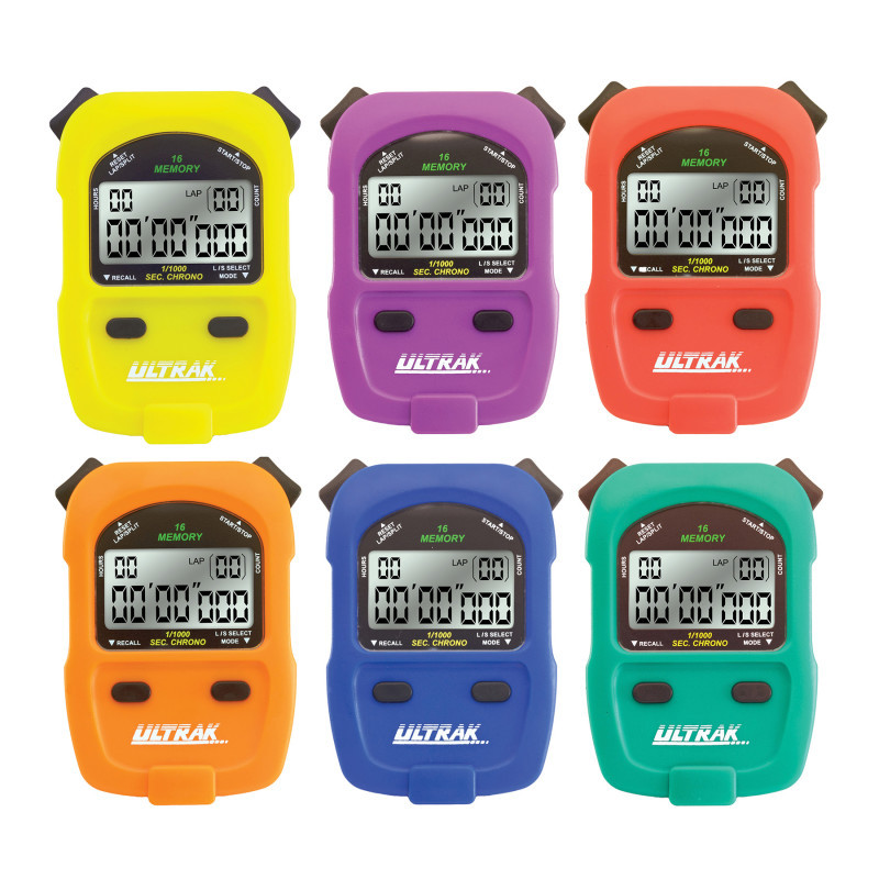 CEI ULTRAK 460 Rainbow Stopwatches, Set of 6